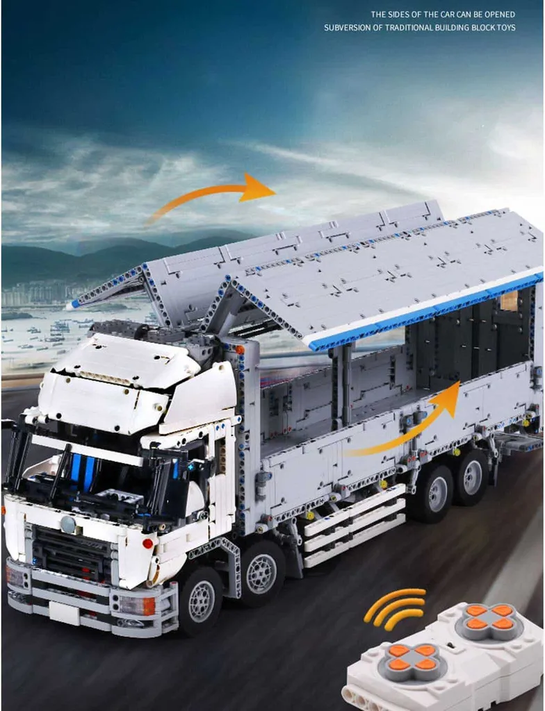 Engin de chantier télécommandé porte-conteneurs de type Mould King - 3