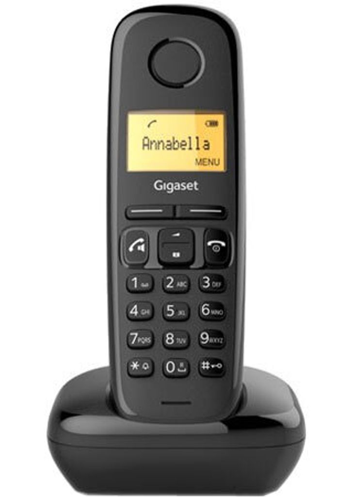 Gigaset A270 Trio, DECT-Telefon, Kabelloses Mobilteil, Freisprecheinrichtung, 80 Eintragungen, Anrufer-Identifikation, Schwarz