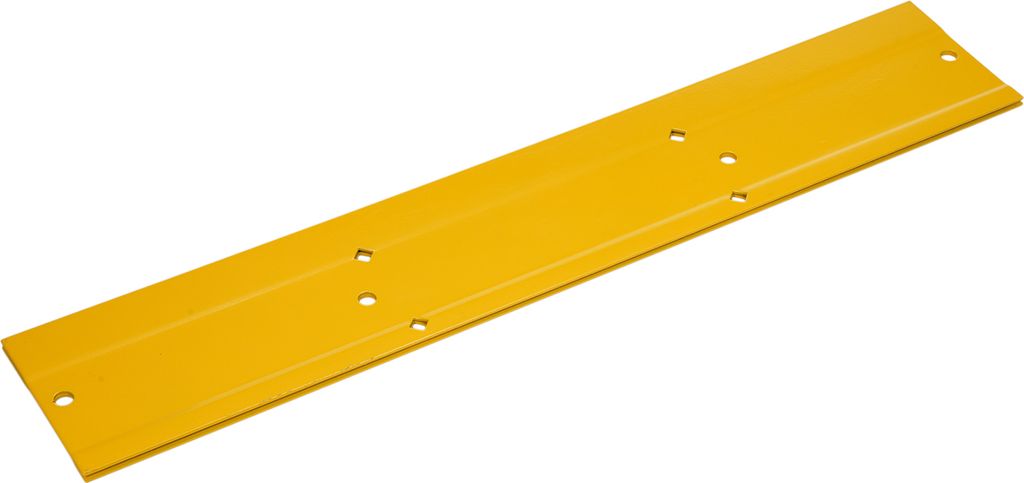 A yellow metal bending tool is shown against a white background.