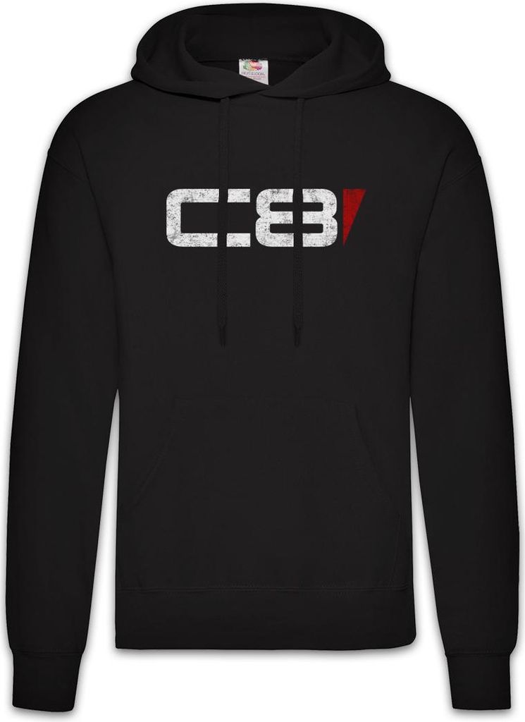 Urban Backwoods C8 Logo, Herren Hoodie, Farbe: Schwarz, Größe: XL