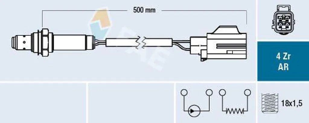Capteur d'oxygène sonde lambda 6G9N9F472CA compatible Volvo XC60 XC90