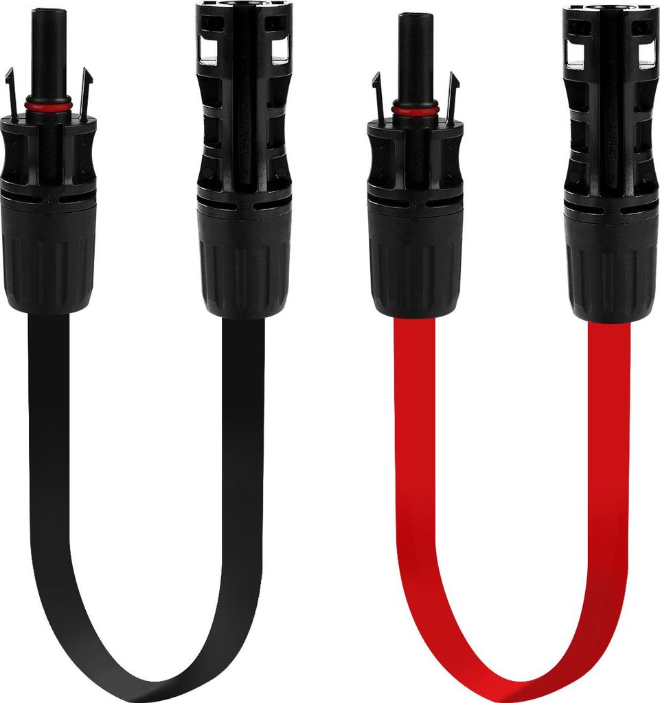 1 Paar Superflache Solar Kabelverbinder 1500VDC 40A – Balkon- und Türdurchführung PV Solar Verlängerungskabel 10AWG