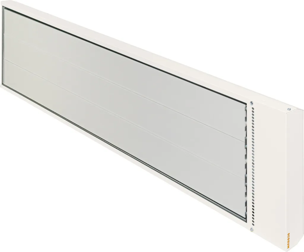 Chauffage infrarouge long Ecosun S+ 3600W pour plafond de grand hangar