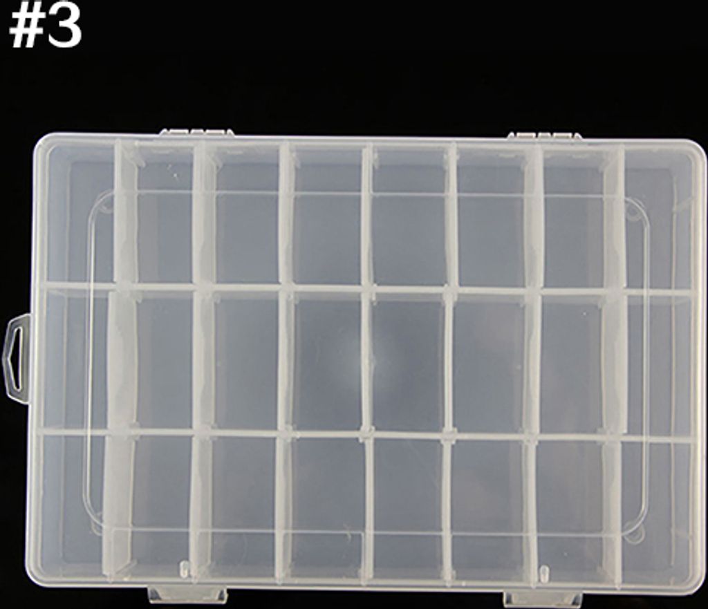 10/15/24 Fächer Kunststoffbox Schmuckperlen Aufbewahrungsbehälter Bastelorganisator-#3: 24 Fächer