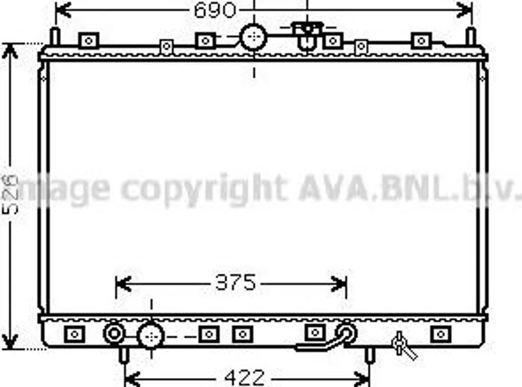 Remplacer radiateur moteur Space Wagon AVA MT2190 référence MR281547