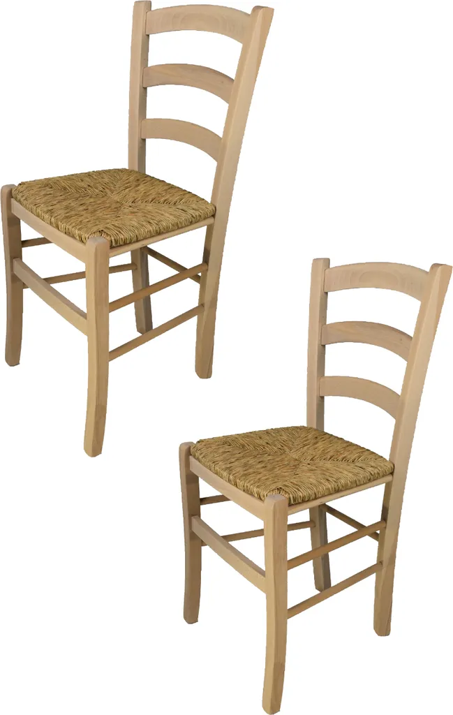 Chaise Robuste Venezia Lot de 2 pour Cuisine : Bois de Hêtre Inusable