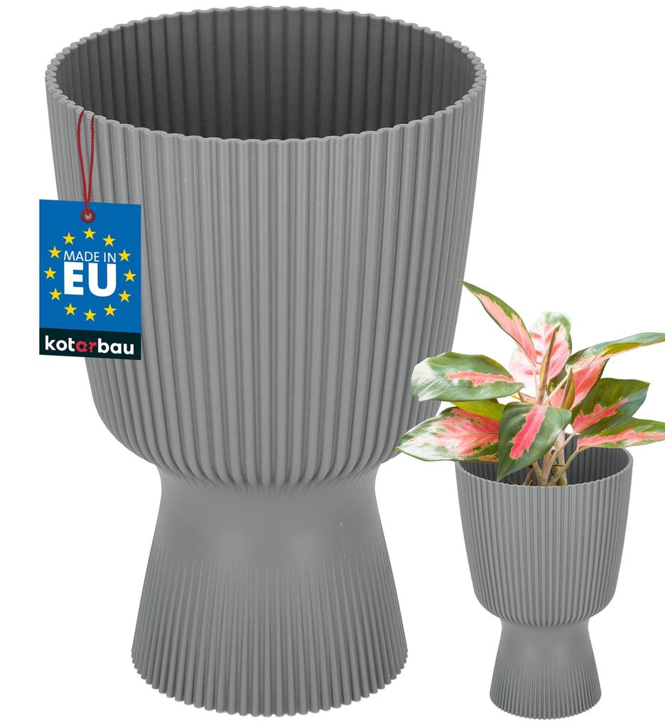 KOTARBAU® Bloempot Plantenpot met Sokkel ⌀ 14 cm PVC Productafbeelding 