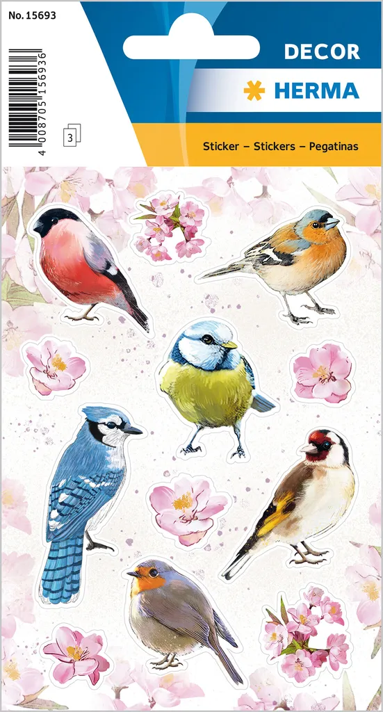 Autocollants Oiseaux pour Scrapbooking et Cartes - HERMA 15693 DECOR