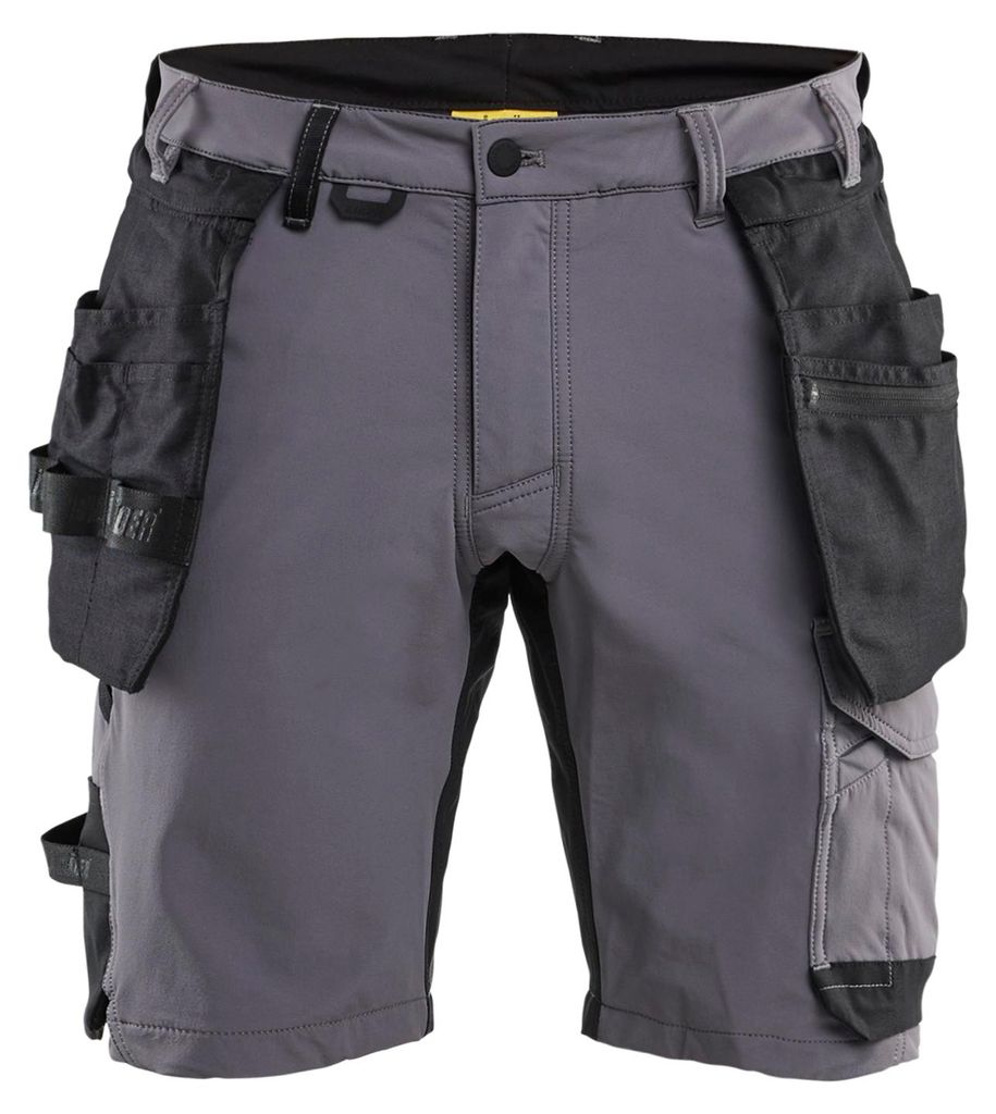 Blakläder Handwerker Shorts 4-Wege-Stretch 1702, Farbe:Mittelgrau/Schwarz, Größe:C62