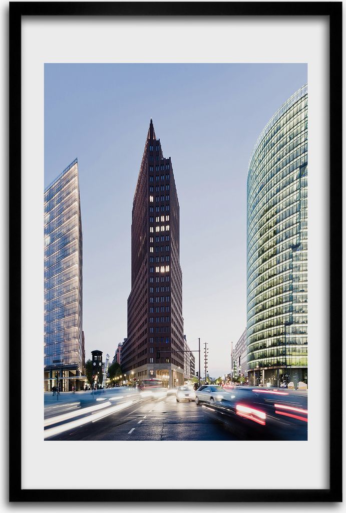 Bild - Bilderrahmen - 40 cm x 60 cm - MDF - Rahmen - Wandkunst - Wolkenkratzer