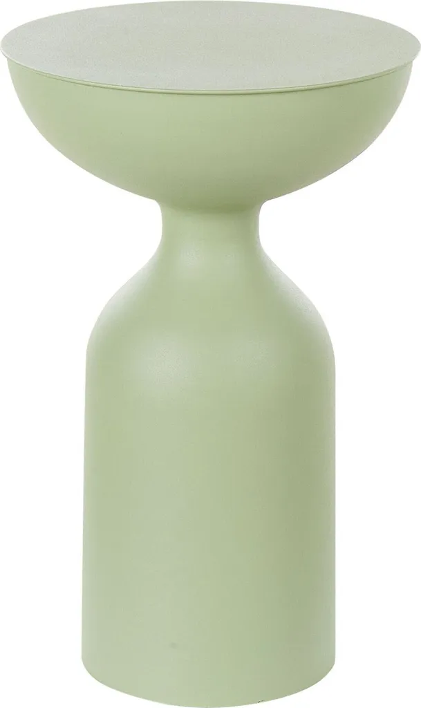 Table d'appoint verte en métal fer - Design minimaliste et pliable