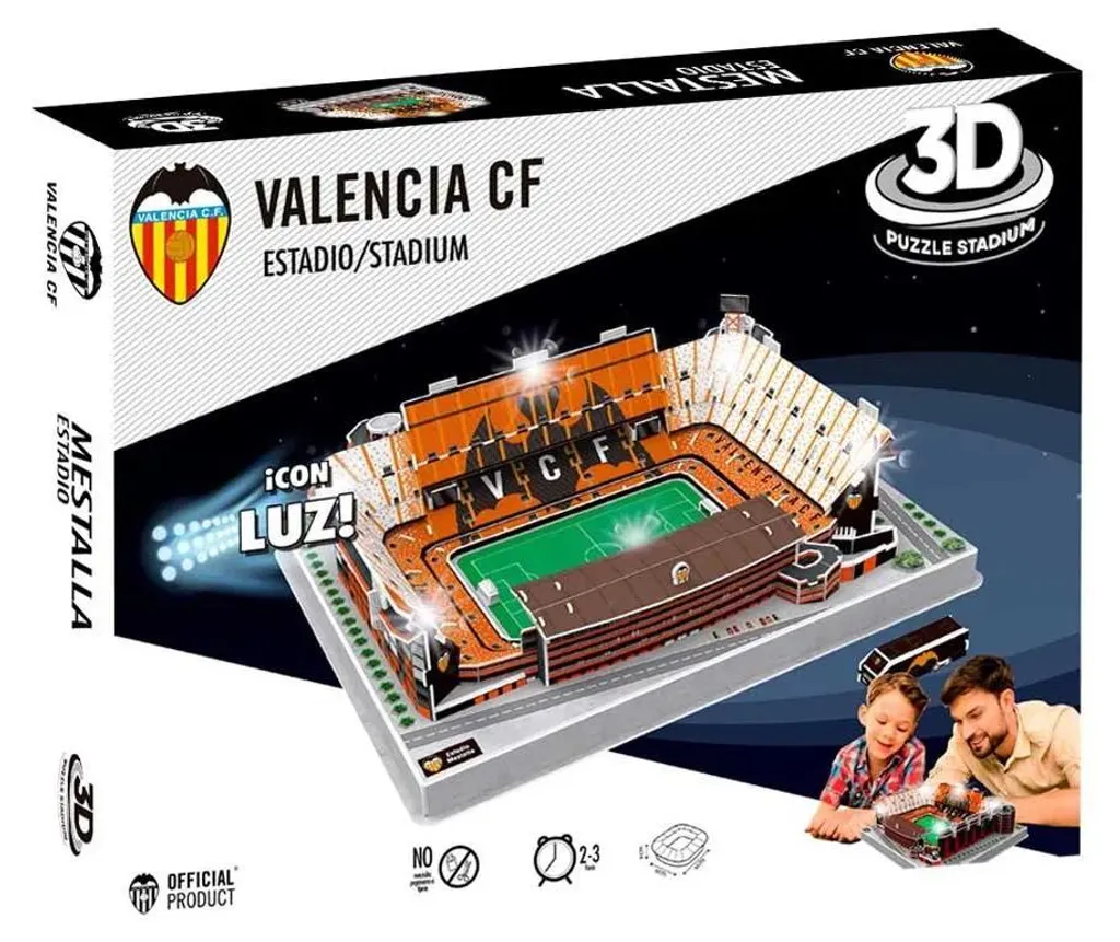 Lot de 77 puzzles 3D - Stade de football - Petit modèle - Kit de construction