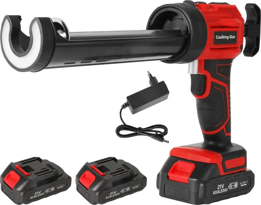 Pistola elettrica per colla a caldo, 4 velocità regolabili, design con ritorno automatico, 2 batterie