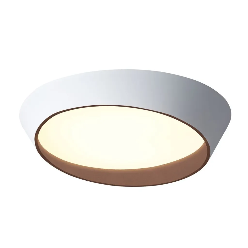Plafonnier Salon Chic Blanc Or Ø50cm LED 65W Éclairage Chaud Durable