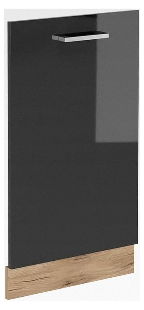 Geschirrspülblende R-Line, Anthrazit Hochglanz, 45 cm ohne Arbeitsplatte
