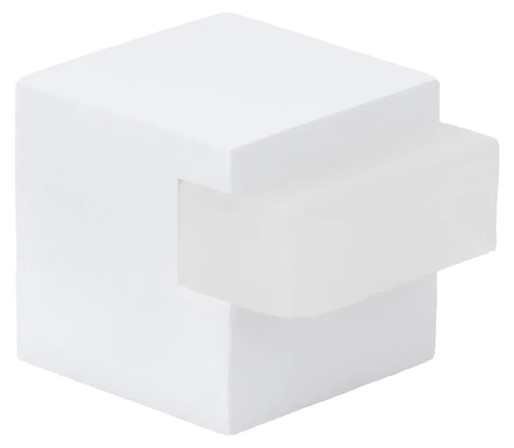 Arrêt de porte autocollant blanc carré 20mm pour menuiserie verticale