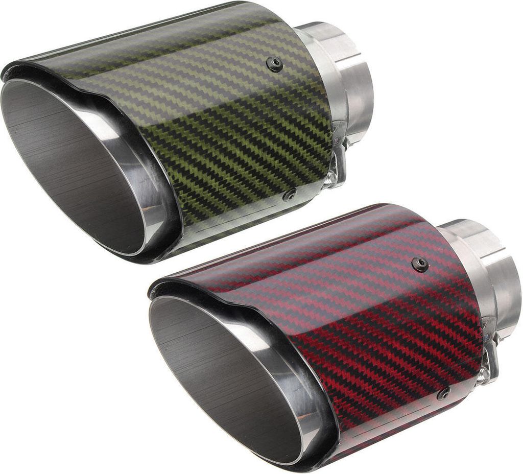 2,5 Zoll 63mm Universal Auto Carbon Fiber Muffler Auspuffrohr Endspitze - Rot