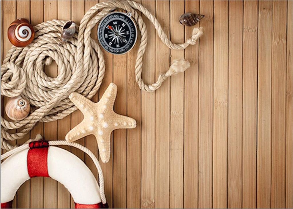 Türmatte Holz-Optik Maritim in 50x70 cm als Fussabtreter