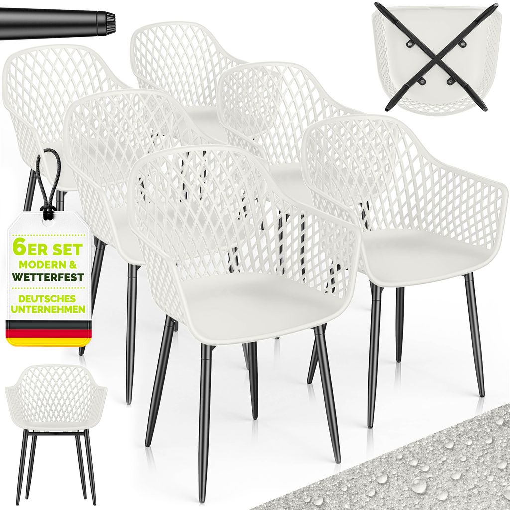 Set di 6 sedie da giardino tillvex® resistenti alle Immagine del prodotto 