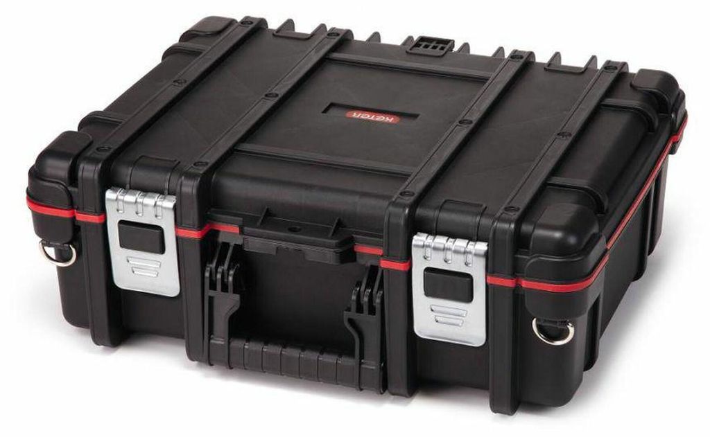 KETER Werkzeugkiste Technican Box, 48 × 18 × 38 cm, rot/grau/schwarz