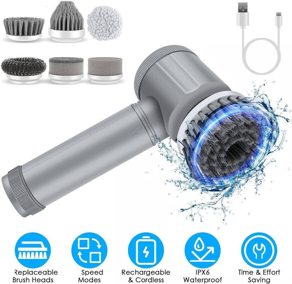 Electric Cleaning Brush Universal Brush Kabellos Elektrische Reinigungsbürste Power Spin Scrubber Multi Reinigungsgerät