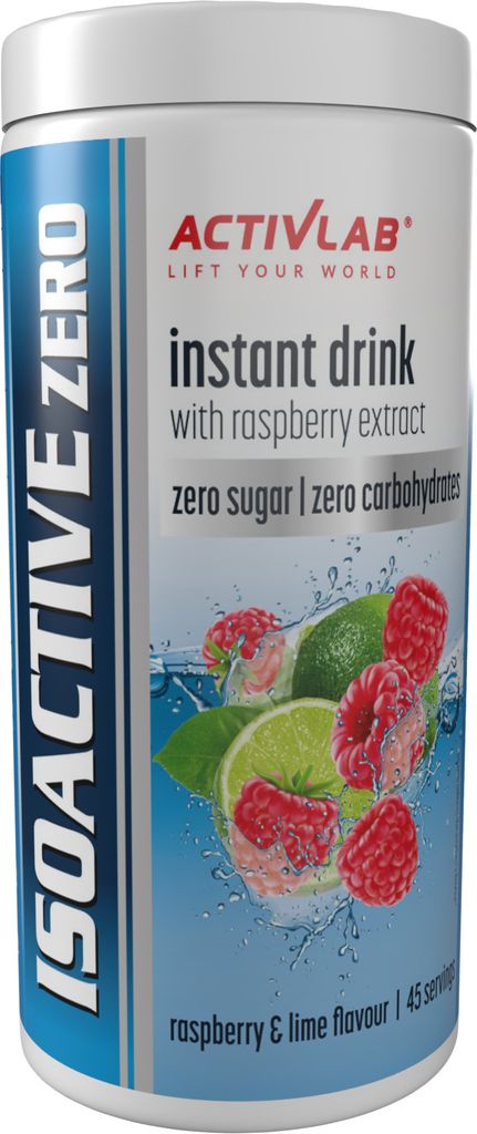 ISOACTIVE ZERO elektrolity bez cukru smak malina z limonką Zdjęcie produktu 