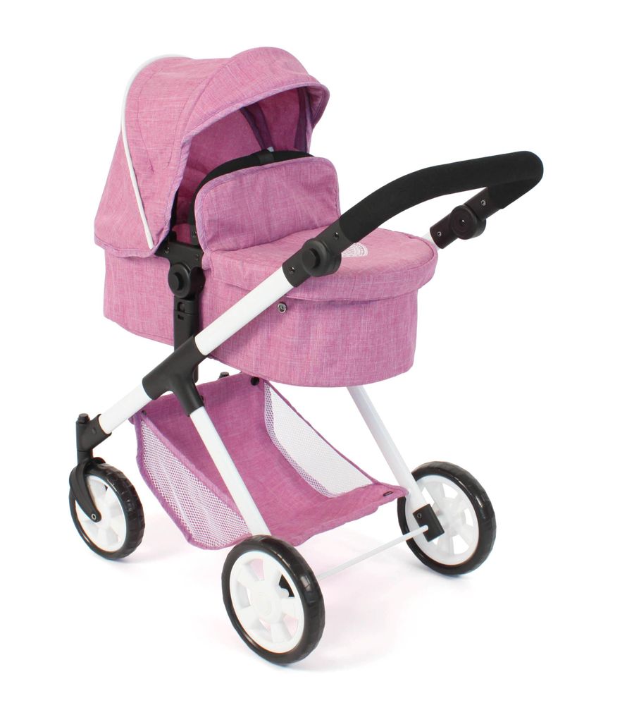 BAYER CHIC 2000 Puppenwagen Kombi MILA 567-62 in Jeans pink