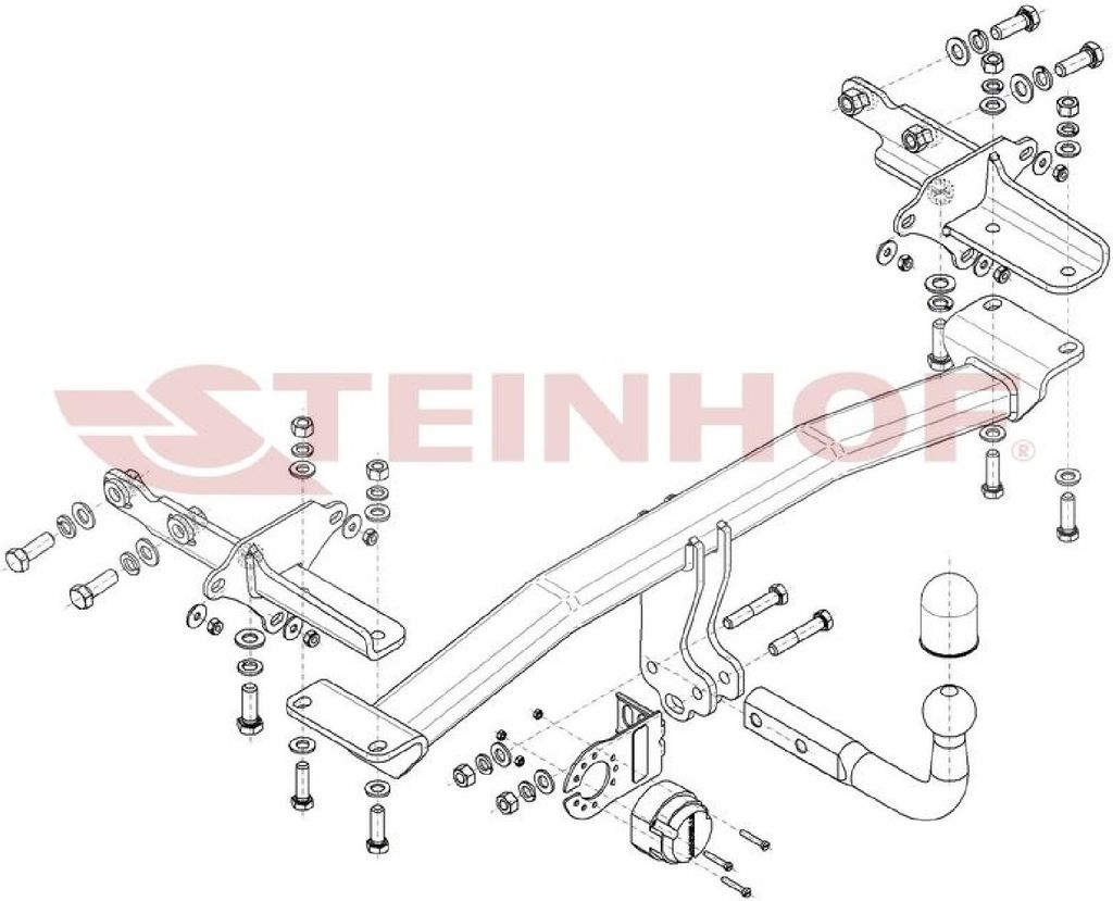 Z546804 Anhängerkupplung passend für JEEP Renegade 2014-2017 starr