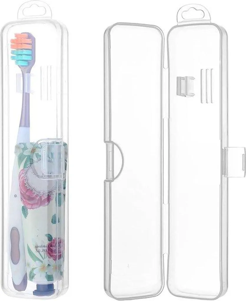 Kit de brosses à dents de voyage - 2 pièces compactes en plastique bleu