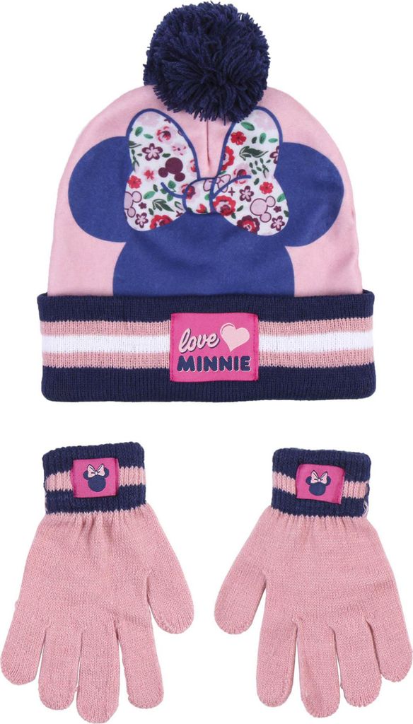 Minnie Mouse Mütze und Handschuhe Kinder Winter-Set 2-tlg., Produktbild 