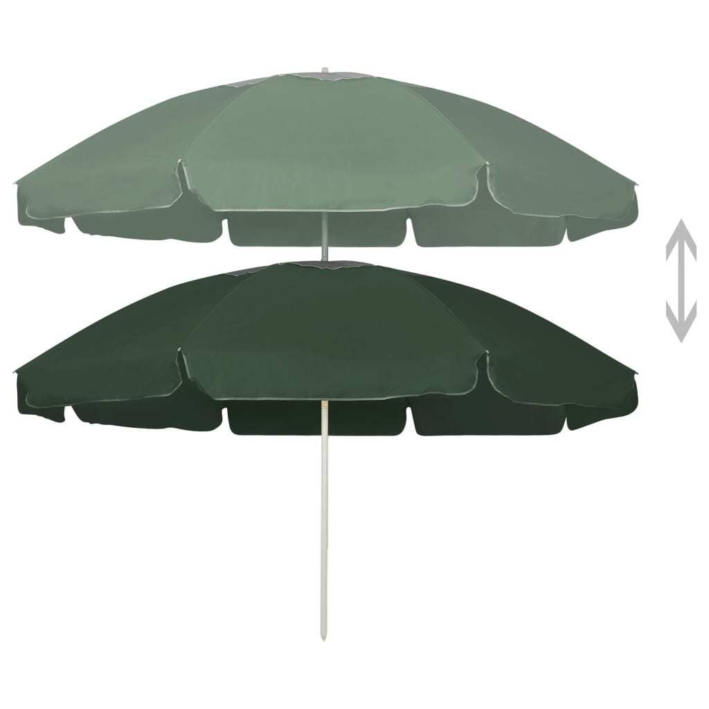 “2026 Modern“ Grün Strandschirm Grün 240 cm - Designermöbel Produktbild 