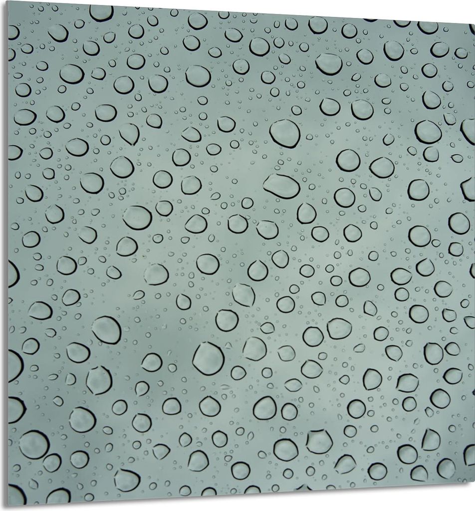 GLASPLATTE FÜR KÜCHE 60x65 Tropfen