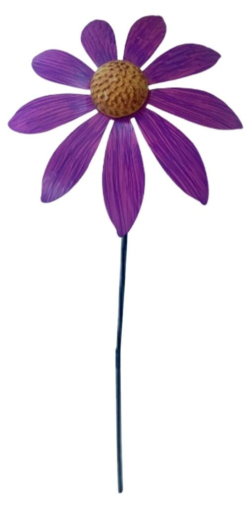 Metallener Blumenstecker für den Garten, rustikale Blumendekoration für Rasen, Terrasse und Wege