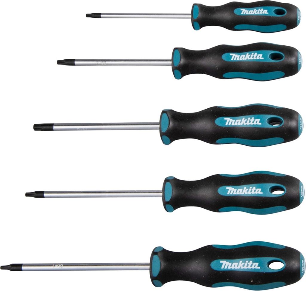 Jeu de 5 Tournevis TORX MAKITA E-10534 Image du produit 