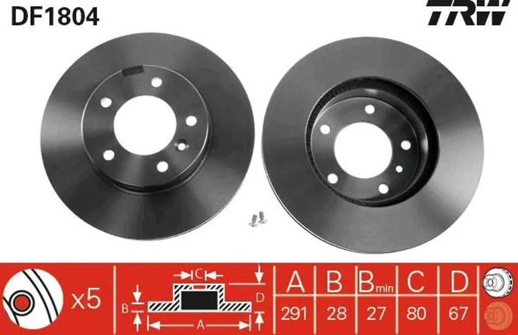 Disque de frein arrière TRW pour XJ - Pièce de rechange OE JLM1826
