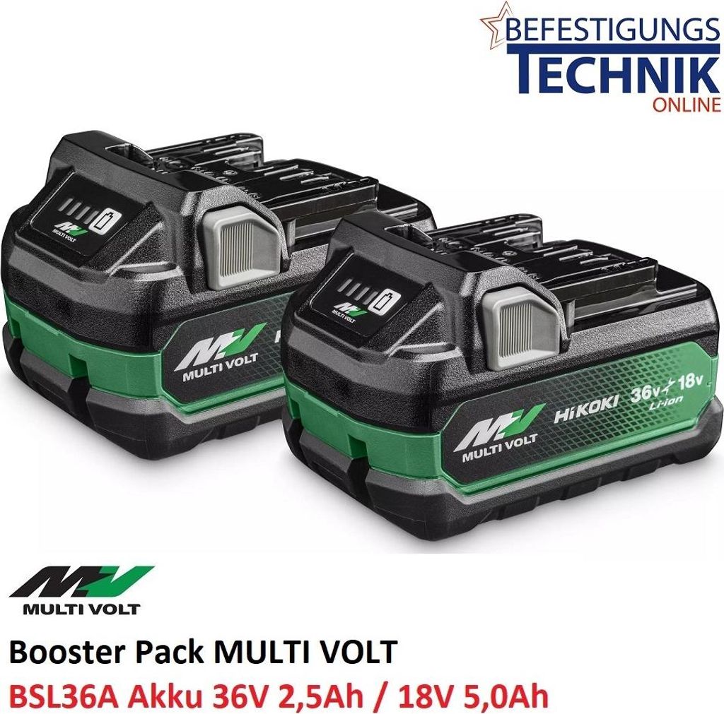 Hikoki 2 batterie 36V 2,5 Ah / 18V 5,0 Ah MULTI VOLT Immagine del prodotto 