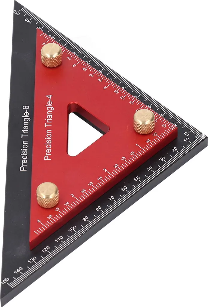 Outil de menuiserie double triangle 4/6 pouces en aluminium robuste