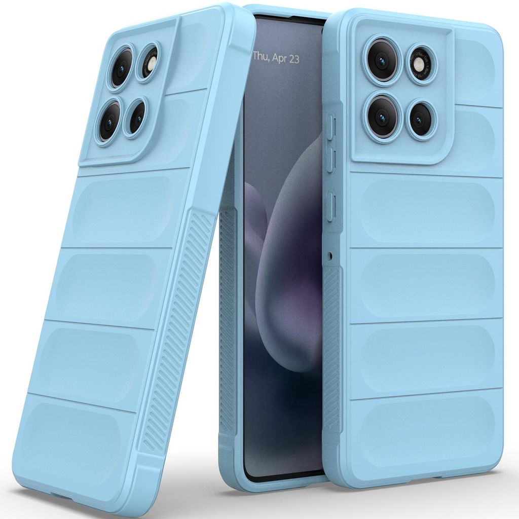 Handyhülle für Motorola Moto G86 Power Weich TPU Silikon Stossfest Anti-rutsch Hülle Blau