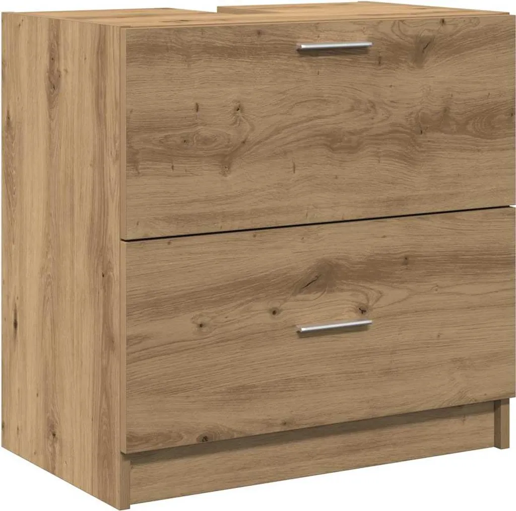 Mobile Bagno Legno Artisan Oak 59cm - Sottolavabo Industriale Robusto