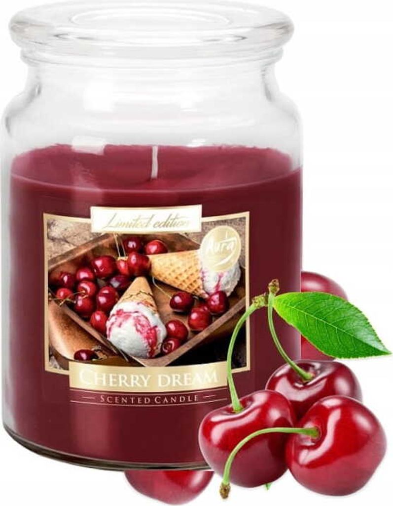 Duftkerze im Glas Cherry dream 14x9.8cm für bis zu 100h Produktbild 