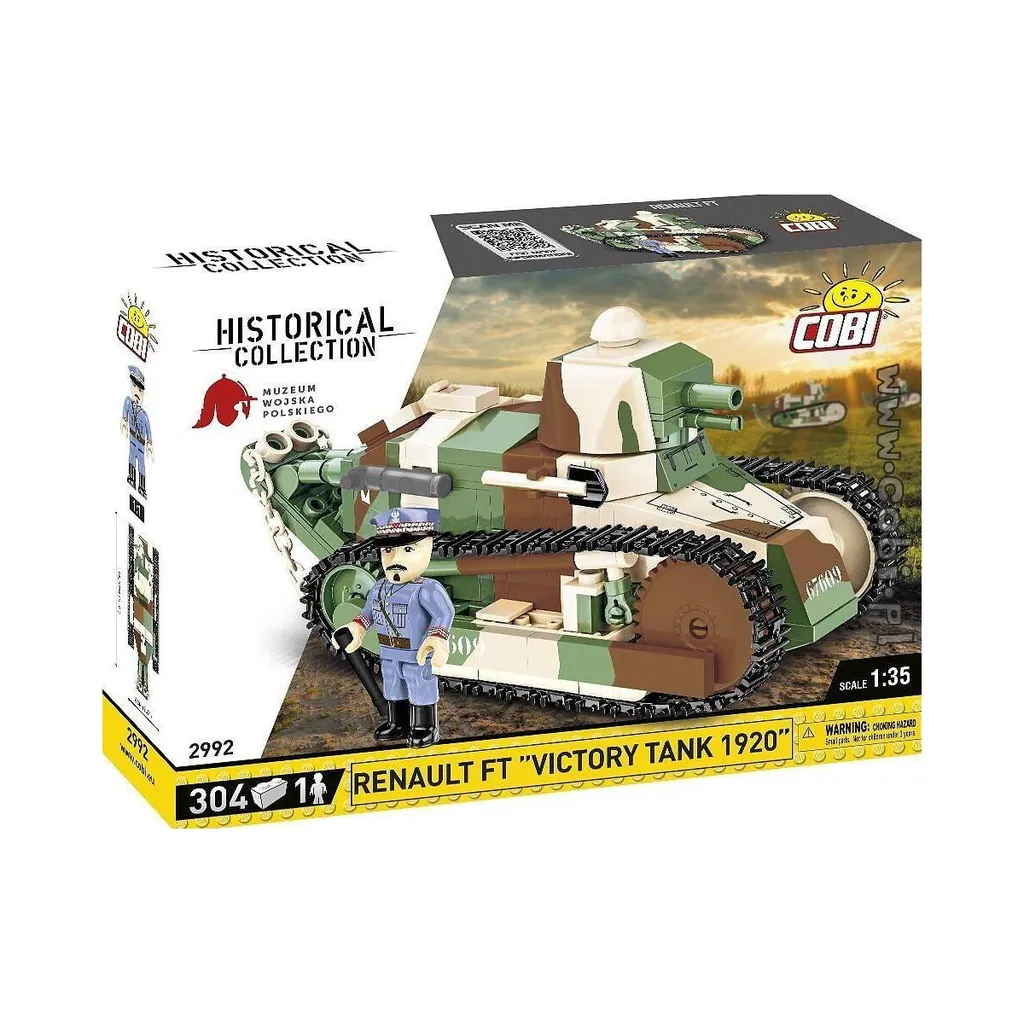 Char Miniature Renault FT COBI 2992 pour Collectionneur Grande Guerre