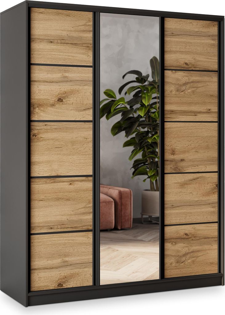 Masseno Schiebetürenschrank NATA 150/205/58 cm Produktbild 