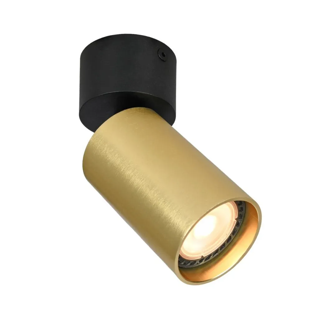 Faretto Soffitto Italux NESTO Oro-Nero 1xGU10 - Offerta Illuminazione