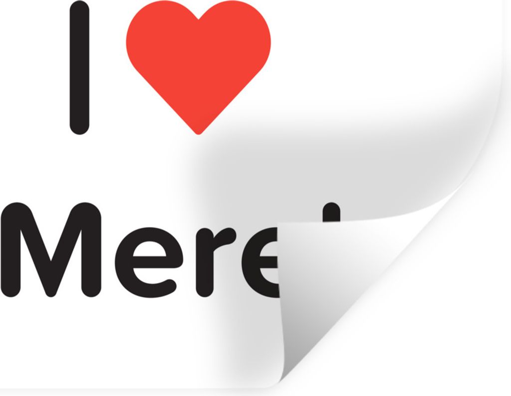 MuchoWow Wandtattoo Wandsticker Wandaufkleber Ich liebe - Merel - Mädchen 80x60 cm Selbstklebend und Repositionierbar - Faltenfrei