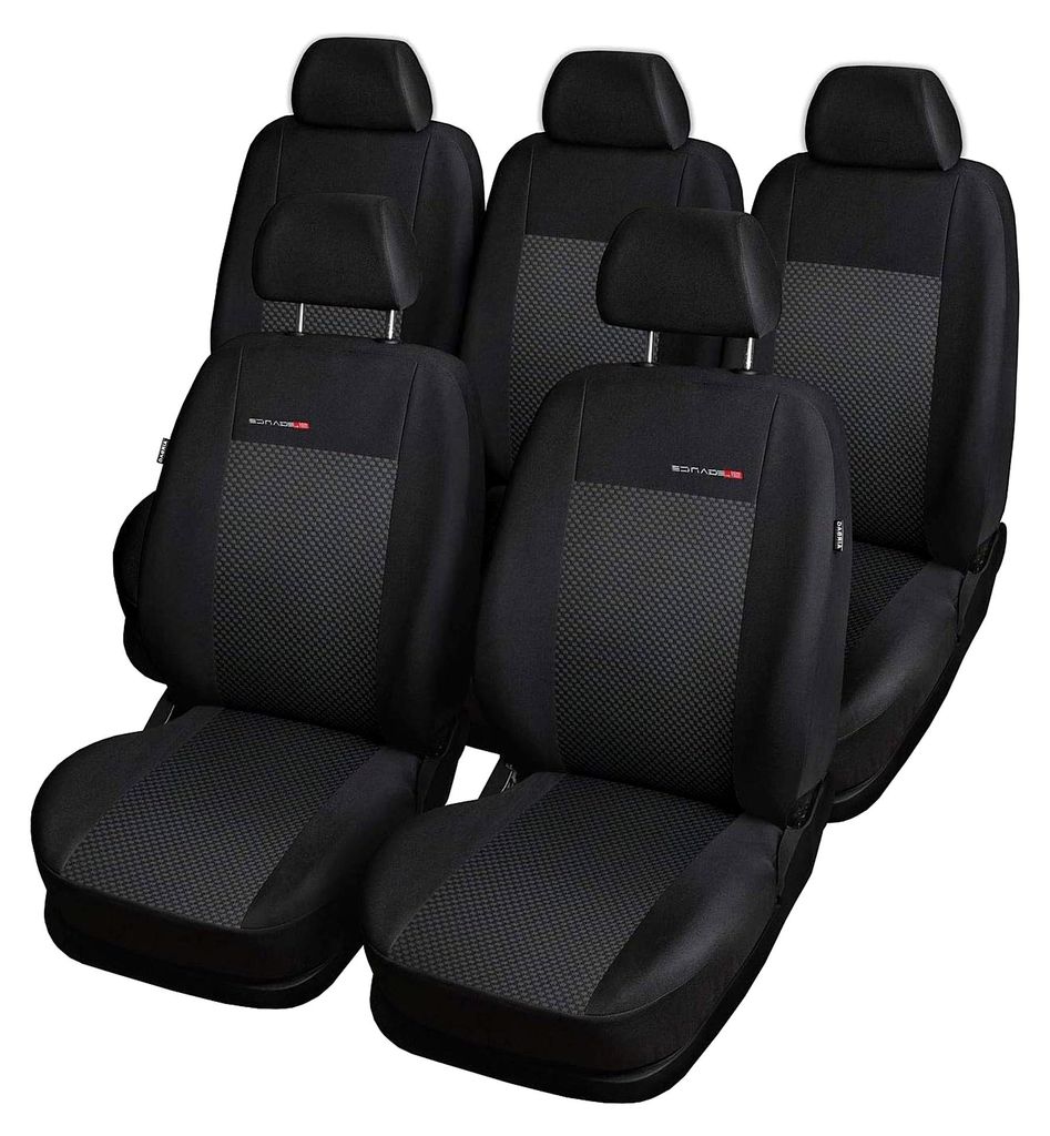 Maß Autositzbezüge Grau 5-Sitze PKW Sitzbezüge Komplettset Sitzbezug für Auto Sitzschoner Set Schonbezüge Autositz Autositzbezüge Sitzauflage...