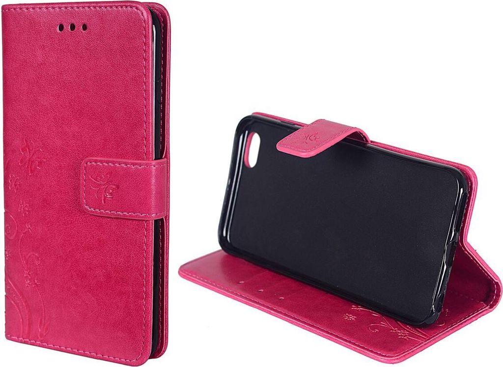 Schutz Hülle Blumen für Handy Apple iPhone 6 Plus / 6s Plus Pink