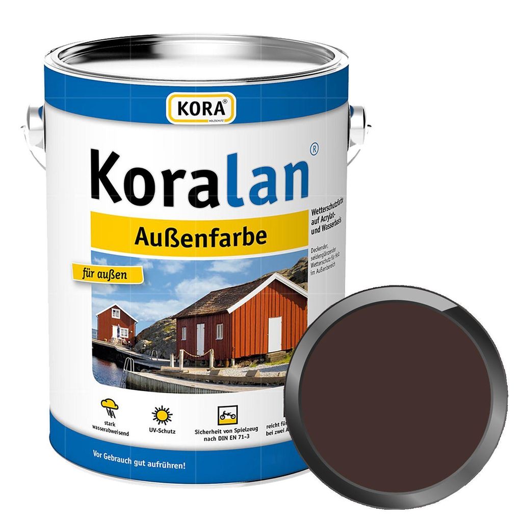 KORA Koralan Aussenfarbe 0.75 Liter Dunkelbraun