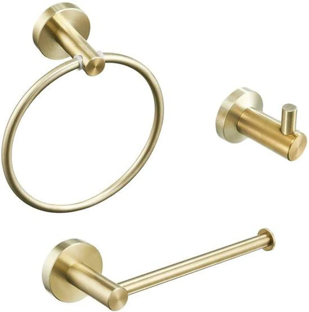 Accessoires de bain dorés pour rénovation salle d'eau chic et luxe