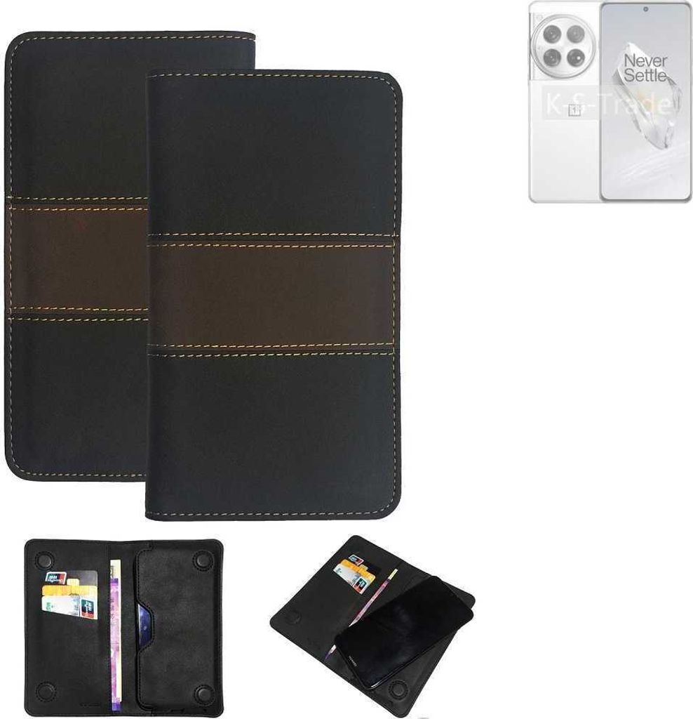 K-S-Trade Hülle Handyhülle kompatibel mit OnePlus 12 Schutzhülle Walletcase Bookstyle Tasche Schutz Case Handytasche Wallet Cover Kunstleder