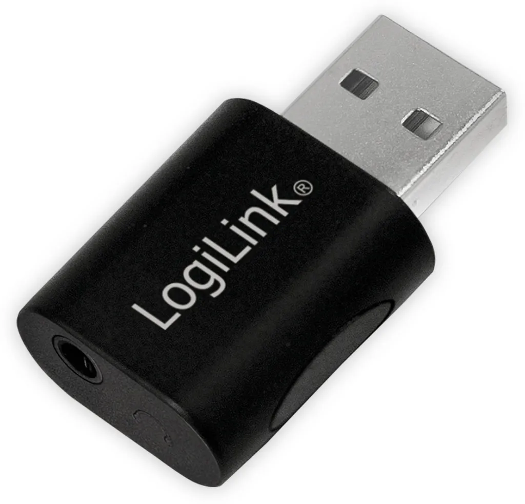 LogiLink Adaptateur Audio USB vers Prise Jack 3.5mm TRRS Noir - UA0053